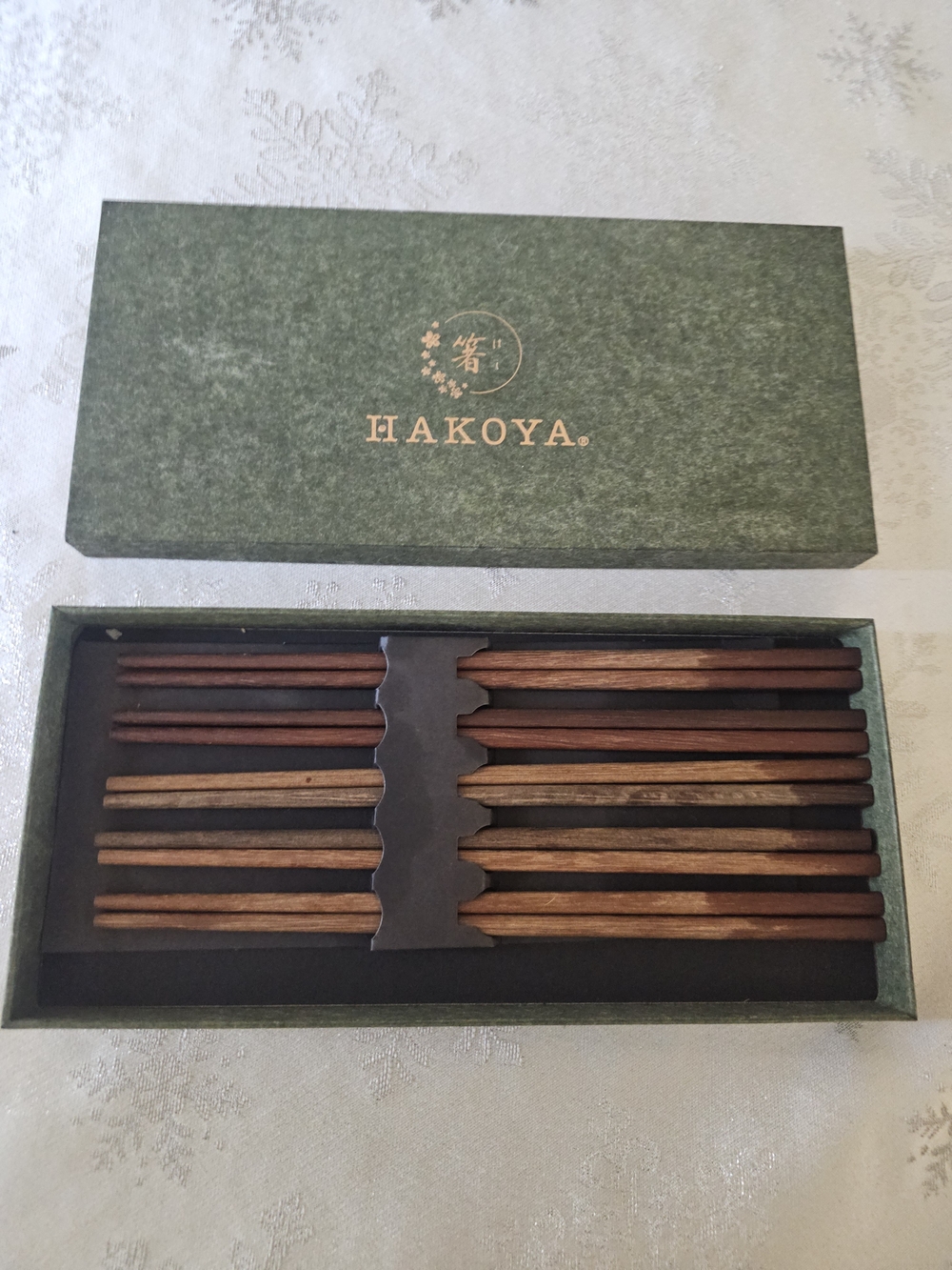HAKOYA Wooden Chopstick Set Of 5  Brown Tone